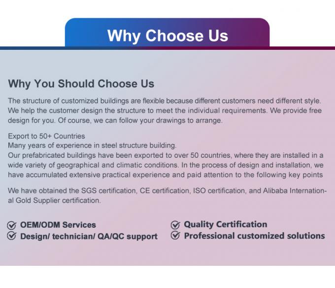 मौसम प्रतिरोधी स्पष्ट स्पैन स्टील संरचना गाय का बगीचा 7