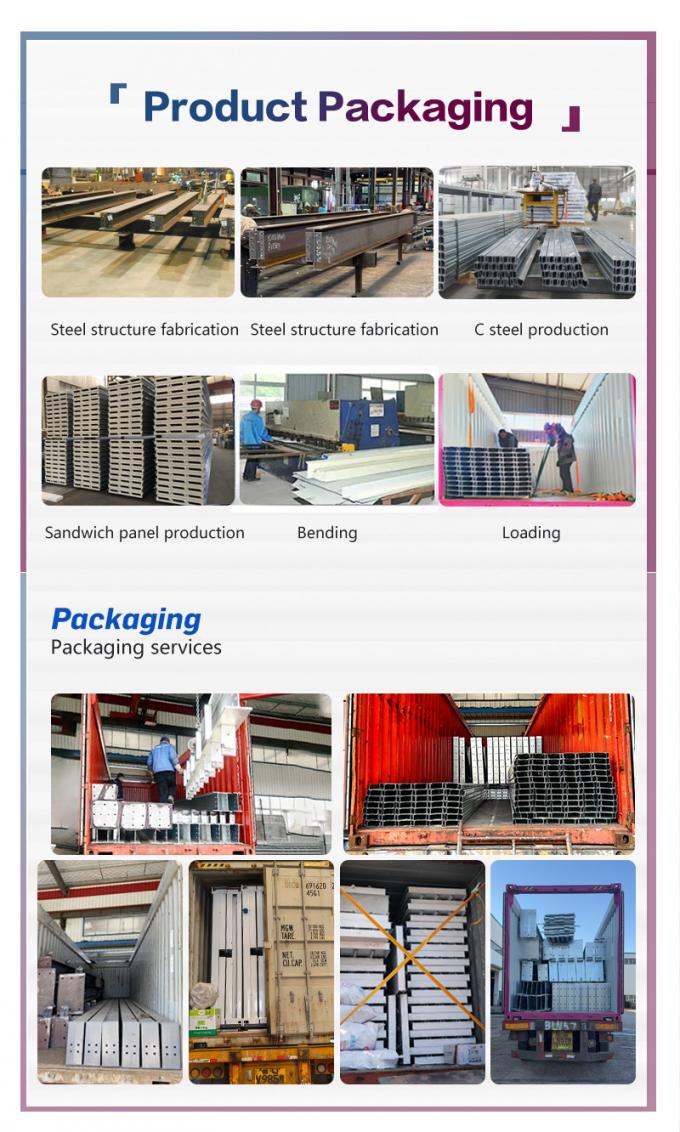 मौसम प्रतिरोधी स्पष्ट स्पैन स्टील संरचना गाय का बगीचा 8